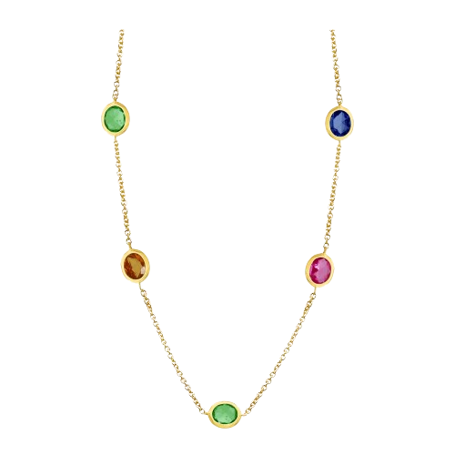 Multi-Colour Sapphire Necklace