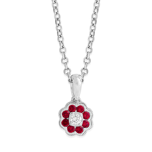 Ruby and Diamond Pendant